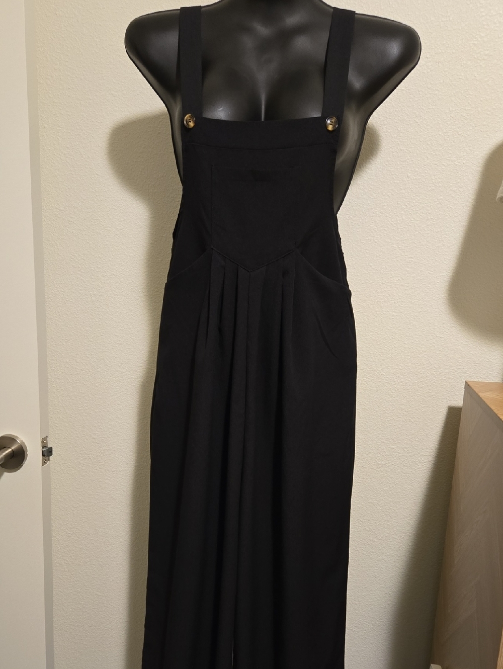 Loose Fit Poly Overalls - Picture 4 of 9